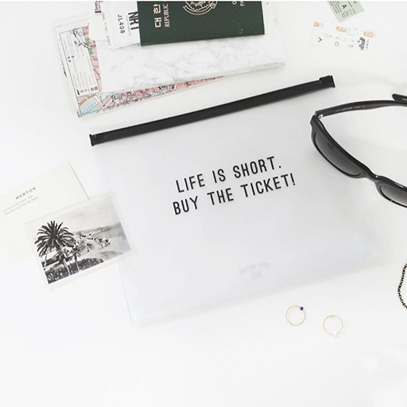 Dear Maison 旅行收納夾鏈包-Ticket,DMS50295 - 化妝袋/收納袋 - 塑膠 透明