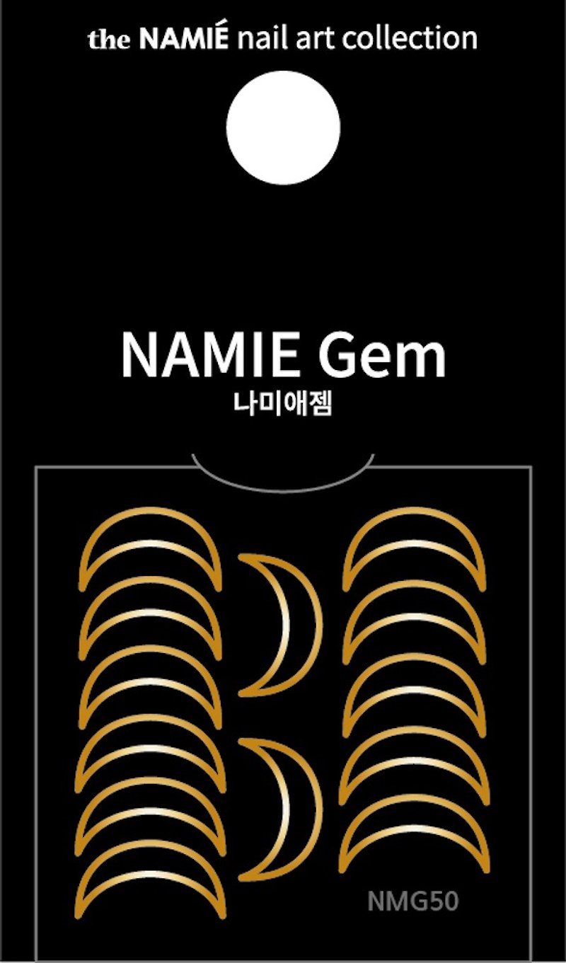 กระดาษ ยาทาเล็บ สีทอง - [Professional] NAMIE Gem Nail Art Decorative Art Sticker Normal Metallic 50