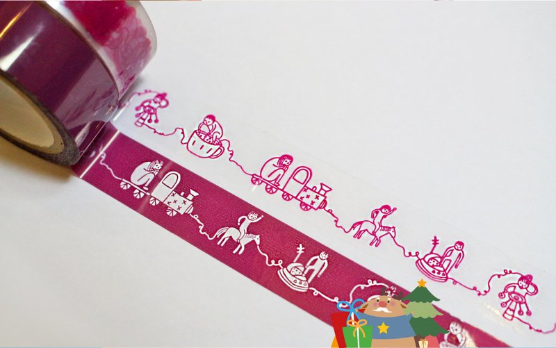 【Let's Party! / PET Tape - 2 per packk: intaglio & cameo】 - Washi Tape - Plastic Purple