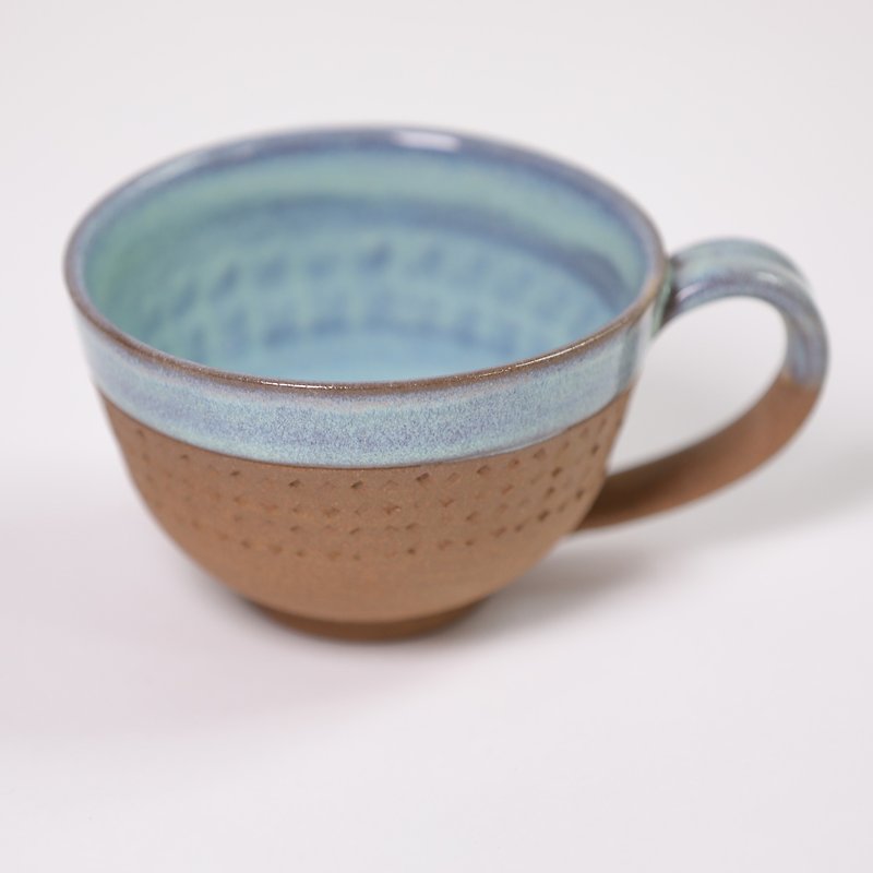 xx pattern round mug-galaxy blue-air trade - แก้วมัค/แก้วกาแฟ - ดินเผา สีน้ำเงิน