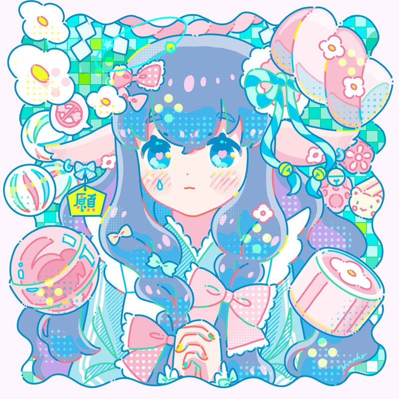 スクエアポストカード  - 願 - 卡片/明信片 - 紙 多色