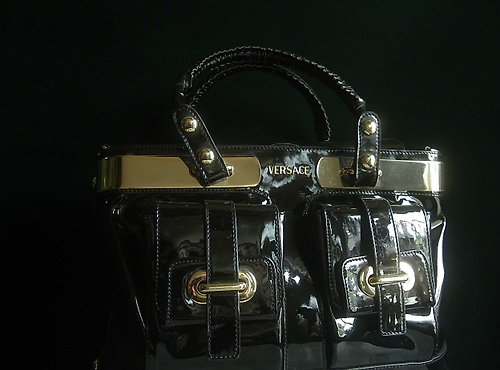 老時光OLD-TIME Vintage & Classic & Deco 【老時光 OLD-TIME】早期二手老包義大利製GIANNI VERSACE手提包