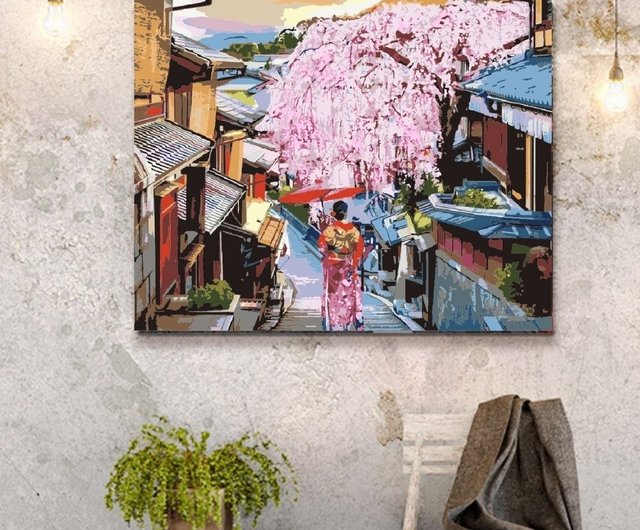 京都 桜の季節 クリエイティブデジタル油絵 [風景画] - ショップ