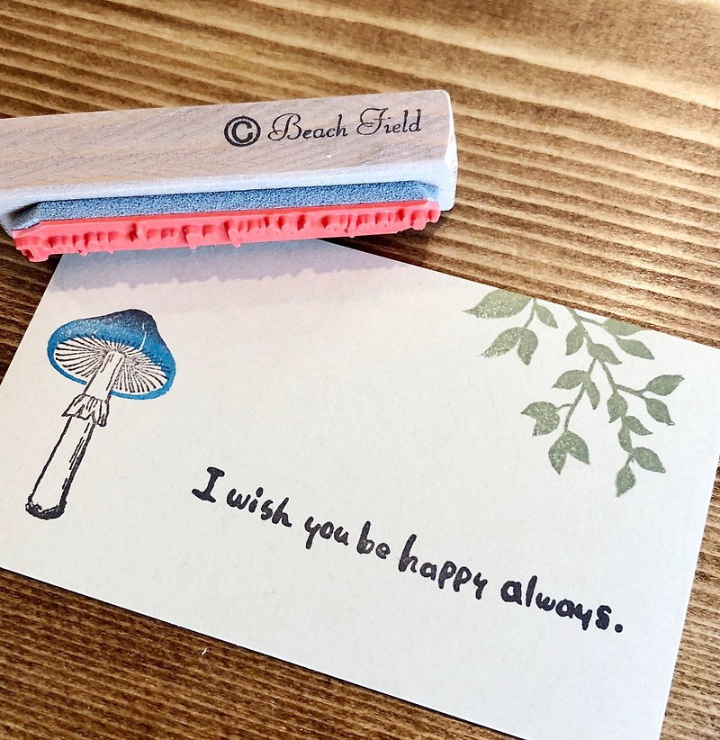 Happy always handwritten stamp [I always hope you are happy] - Stamps & Stamp Pads - Other Materials 