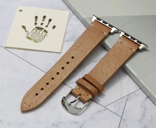 Matter of Time 米色義大利植鞣皮錶帶 APPLE WATCH 適用