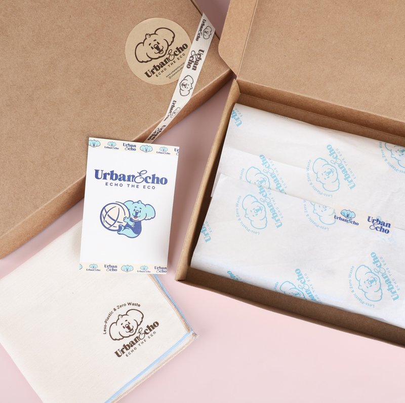 Amigo Coco Sochang( Premium Flour Sack Cotton)  Kitchen Towel/Handkerchief  Set - 手帕 - 棉．麻 