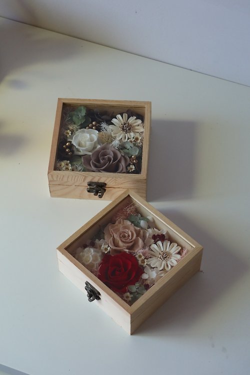 花蔓工作室 復古永生玫瑰乾燥花盒