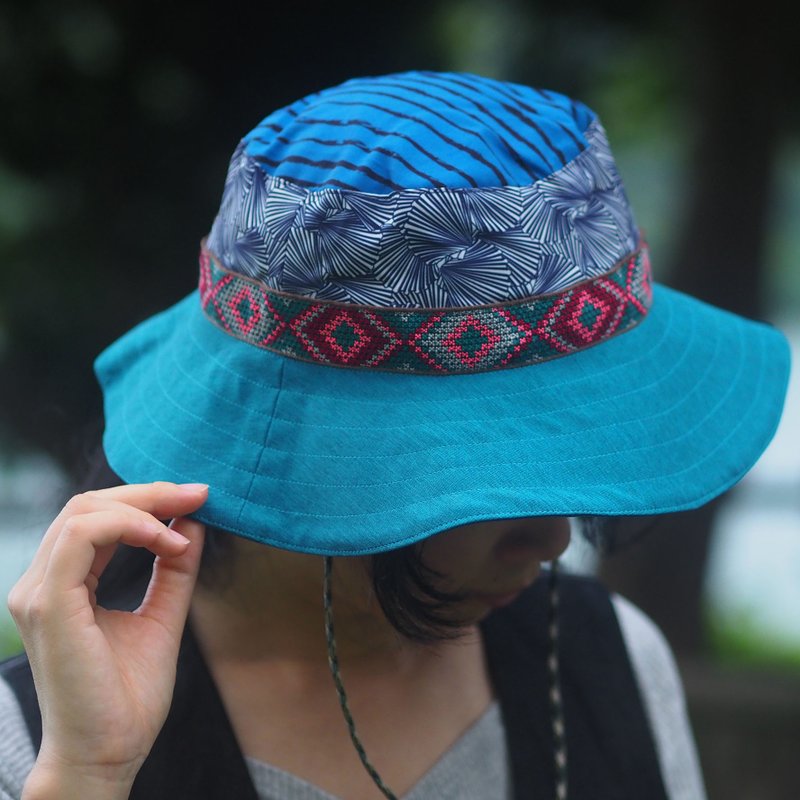 Scrap Bucket Hat Hiking Hat | Handmade in Hong Kong - หมวก - เส้นใยสังเคราะห์ 