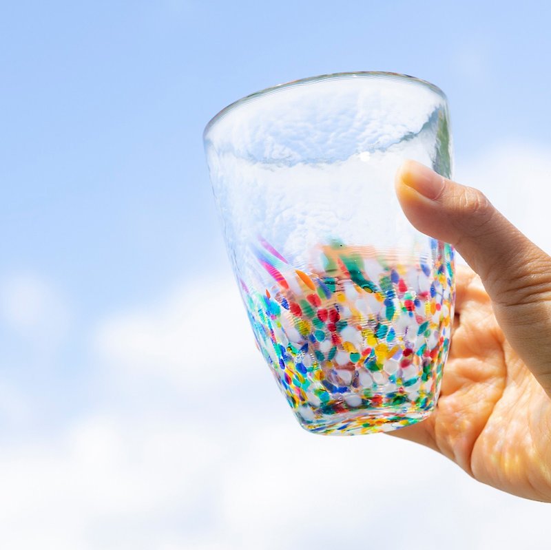 Japan Tsugaru Handmade Colorful Nebuta Drink Cup - Cups - Glass Transparent
