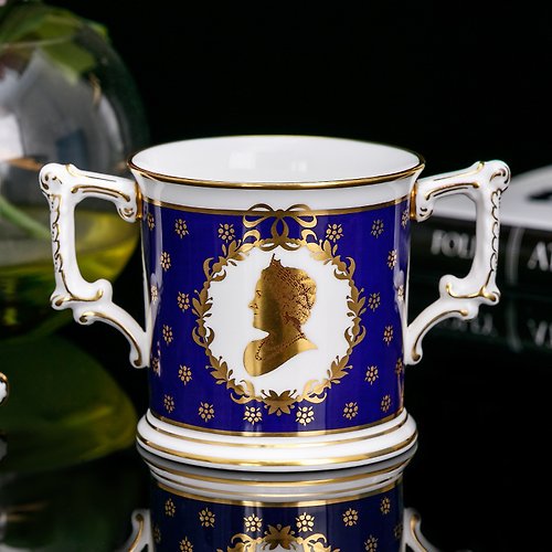 擎上閣裝飾藝術 皇室尊享Royal Crown Derby母親1980年生日限量骨瓷愛之杯咖啡杯