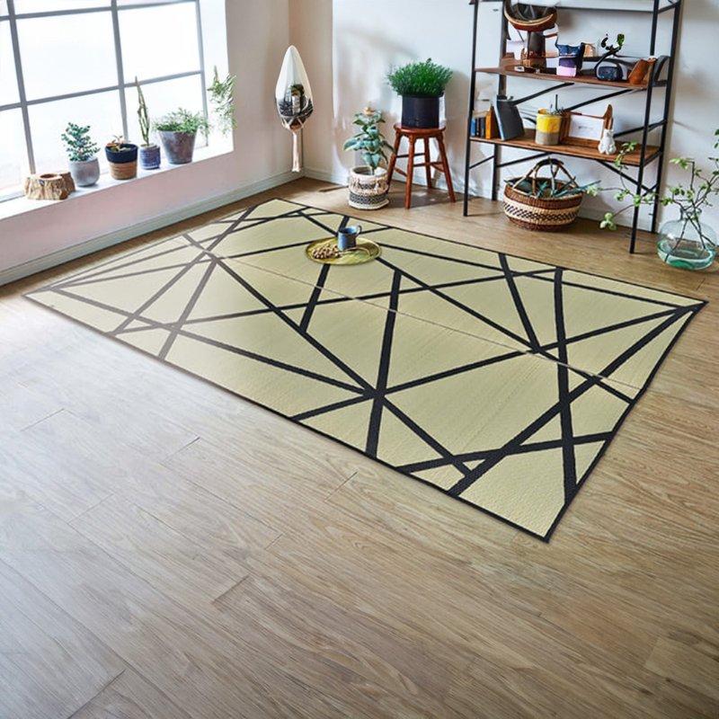 【風格禮物】藺草地毯Lewin 北歐風簡約時尚 天然材質 職人工藝 - 地墊/地毯 - 植物．花 