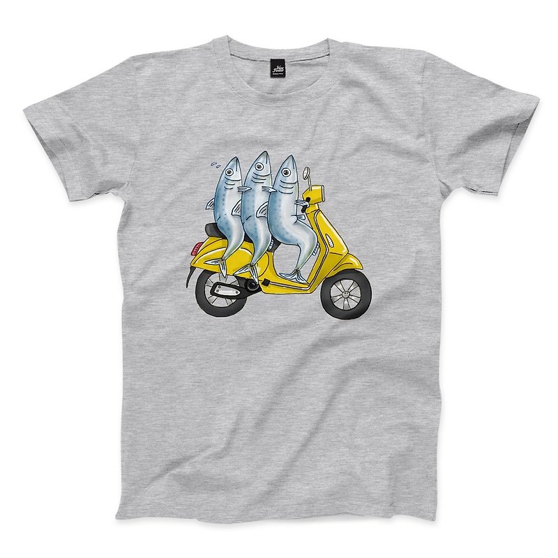 Squeeze sardines - dark gray Linen- neutral T-shirt - Men's T-Shirts & Tops - Cotton & Hemp Gray