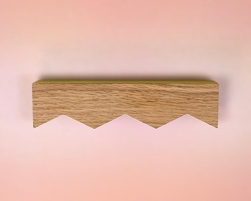 Curvy wood wavy pulls for cabinet door + screws. Scalloped squiggly handles. - 其他家具 - 木頭 白色
