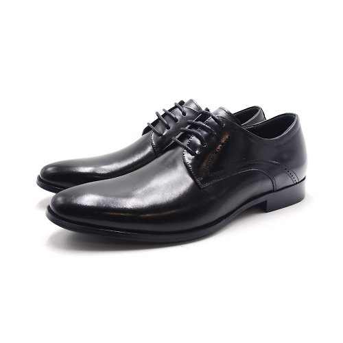 米蘭皮鞋Milano WALKING ZONE(男)質感藍底壓點側縫線商務皮鞋 男鞋-黑色