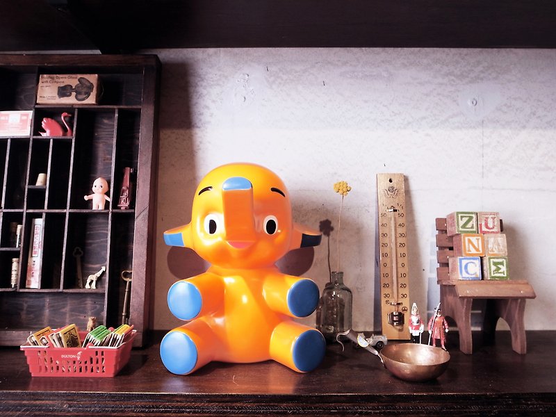Made in Japan, 1959 Reprinted Edition Sato Elephant - Items for Display - Plastic Orange