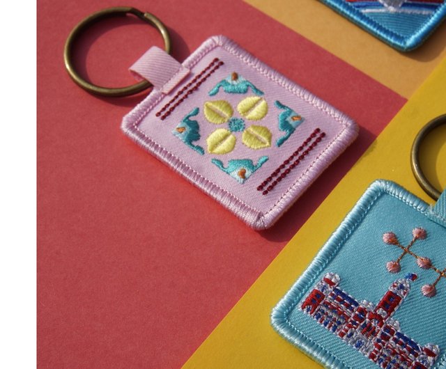刺繍キーホルダー 台湾フィートタイル 合計 11 スタイル / 同じ