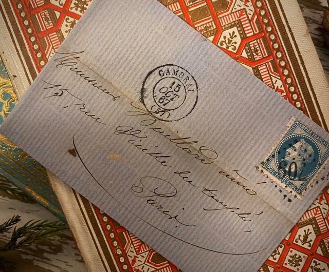 391フランスアンティーク 使用済み封筒 ハガキ まとめ売り 19 世紀のフランスの手書きのアンティーク手紙（郵便料金付き
