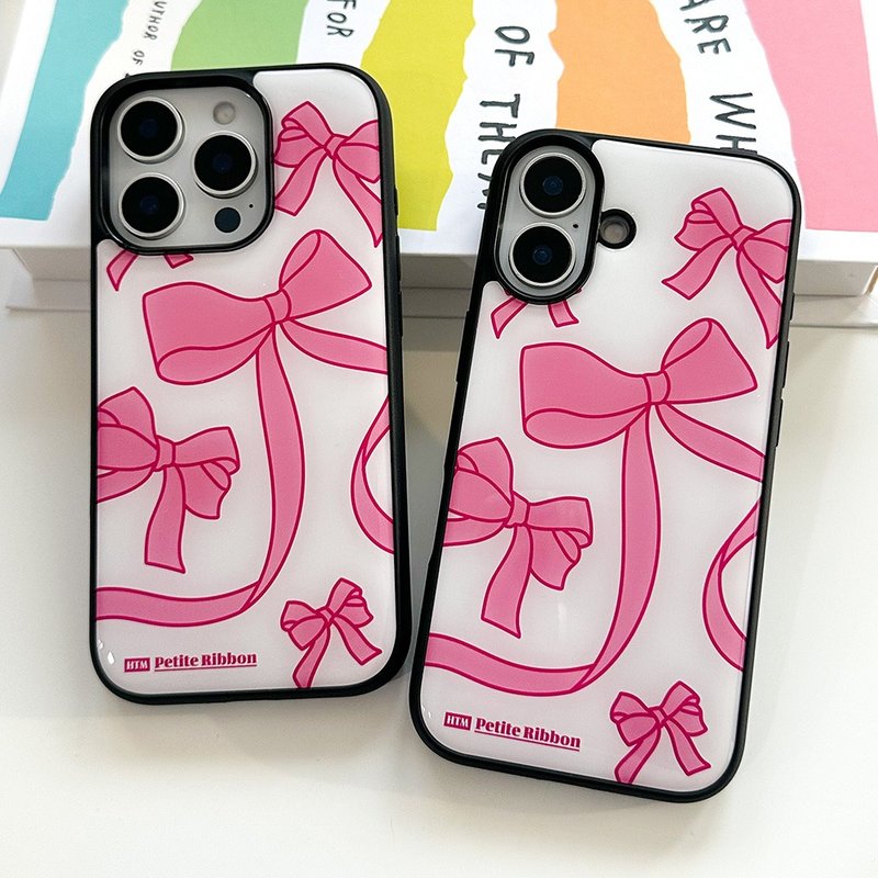 iPhone Bijou Ribbon Epoxy bumper phone case mobile - 手機殼/手機套 - 壓克力 白色