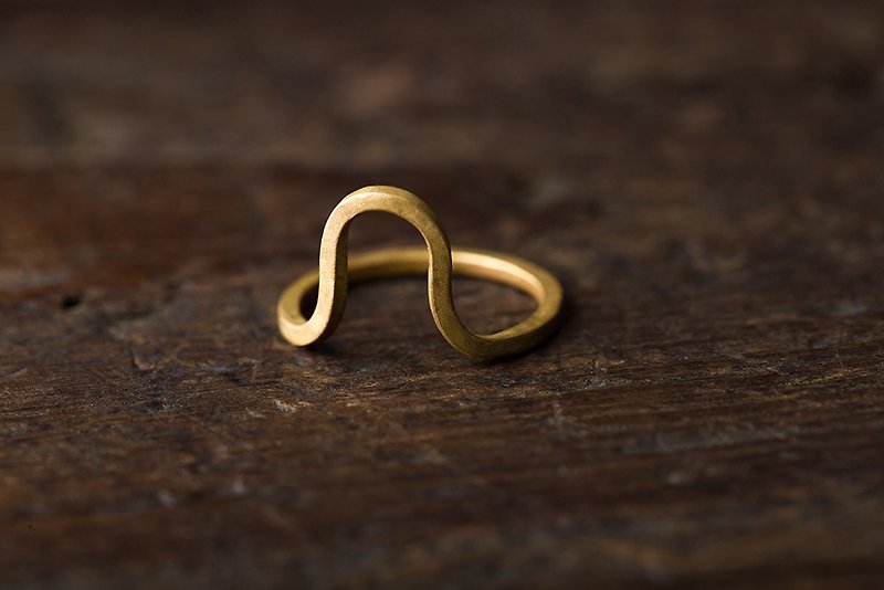Beats palpitated handmade Bronze ring Brass Ring U - General Rings - Copper & Brass Gold