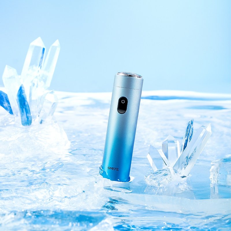 SMATE Lightweight 3-Blade Intelligent Turbine shave- Glacier Blue ST-R121 - อุปกรณ์เสริมความงาม - โลหะ สีน้ำเงิน