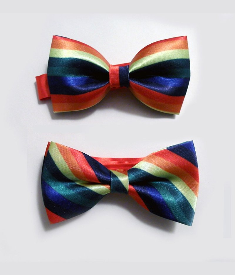 Rainbow Bow Tie Rainbow - Ties & Tie Clips - Polyester Multicolor