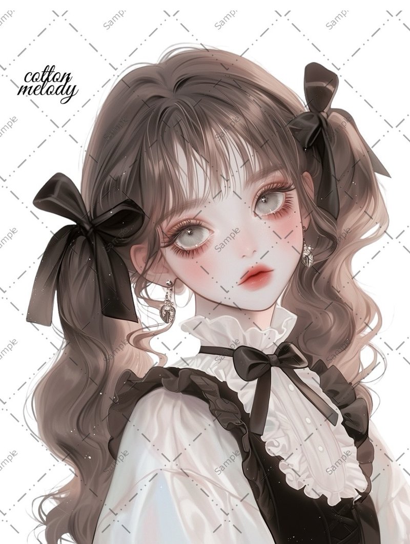 original sticker no.858B 人物ステッカー オリジナルステッカー 人物ステッカー 女の子ステッカー オリジナル人物ステッカー - 貼紙 - 紙 