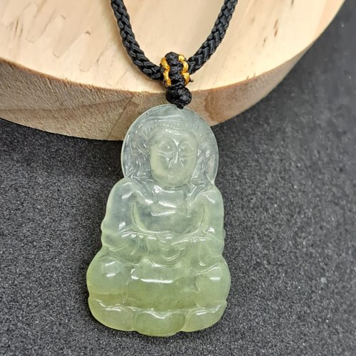 瓔珞翡翠 冰種翡翠觀音菩薩項鍊 | 天然緬甸玉翡翠A貨 | 送禮