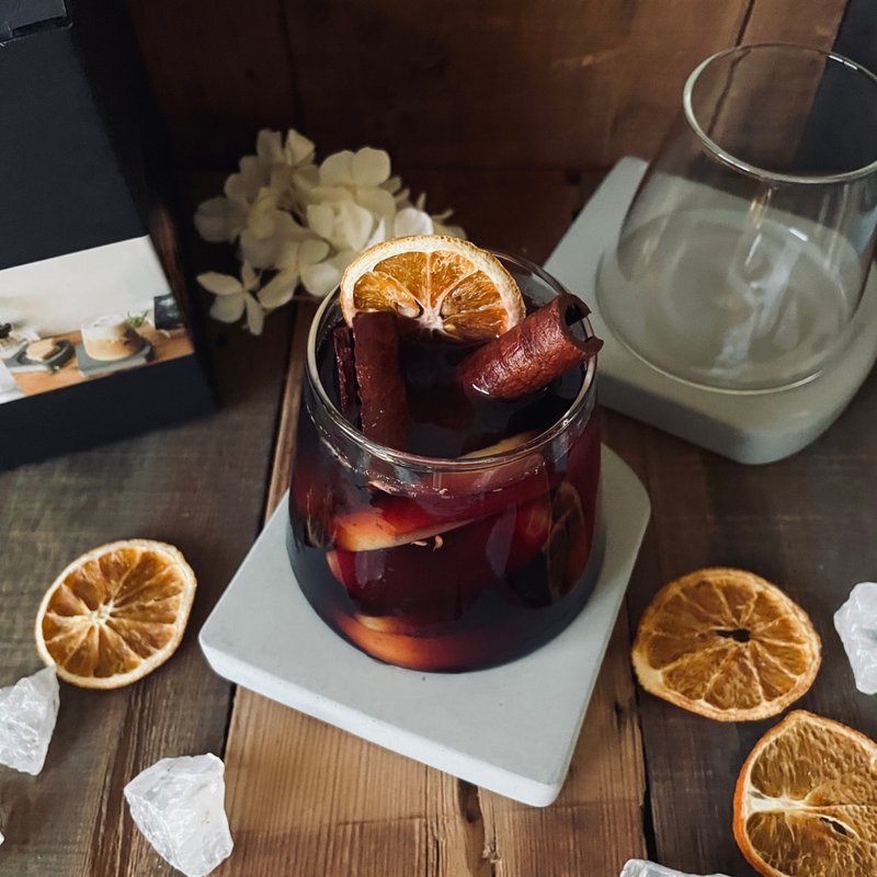 【富士山杯x元氣吐司造型水泥杯墊】生日禮物 熱紅酒杯 果汁杯 - 玻璃杯 - 玻璃 