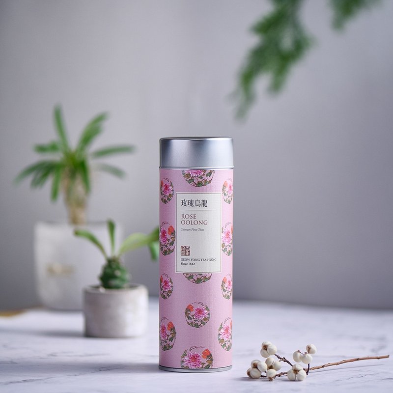 嶢陽茶行 | 玫瑰烏龍茶 三角立體茶包(14包入) 繽紛高罐 - 茶葉/茶包/水果茶 - 新鮮食材 