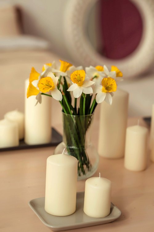 ByflordecorArt Artificial white daffodils, Cold porcelain daffodils, Undying narcissus flowers