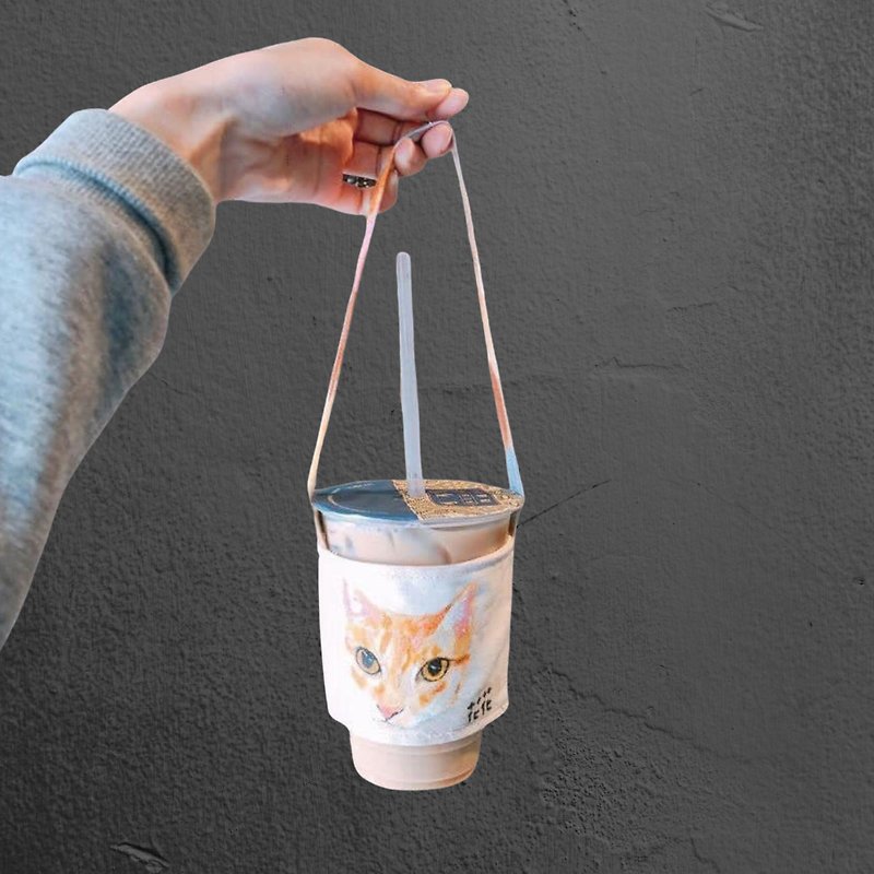 寵物客製化手繪杯袋 - 咕𠱸/飾品訂製 - 矽膠 白色