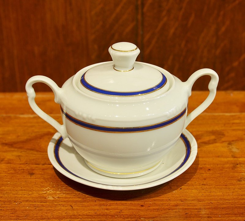 Blue gold teapot - เครื่องทำกาแฟ - เครื่องลายคราม 