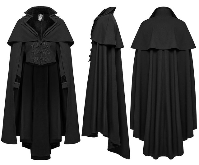 Gothic Vampire Count Cape Jacket - Multicolor/Black Only