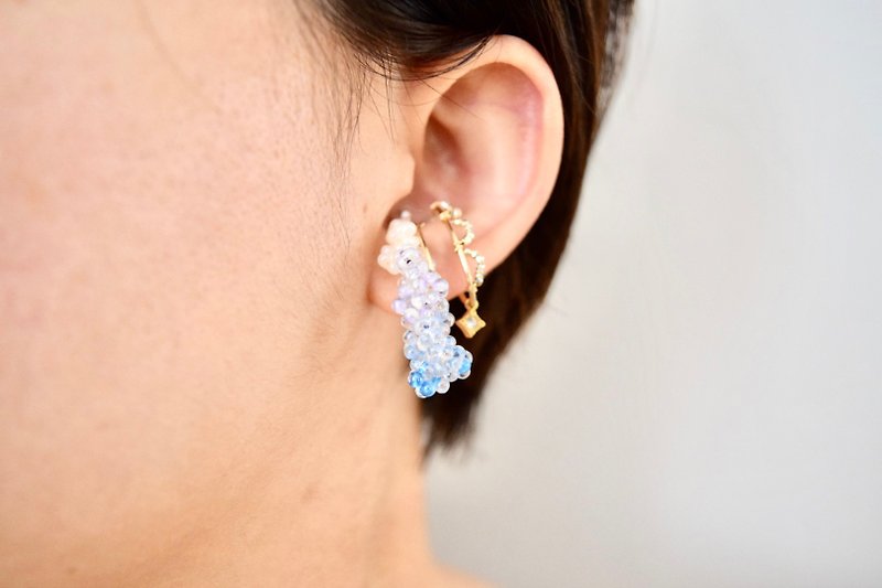 14K gold filled earcuff【one ear】 - Cuff Links - Semi-Precious Stones Blue