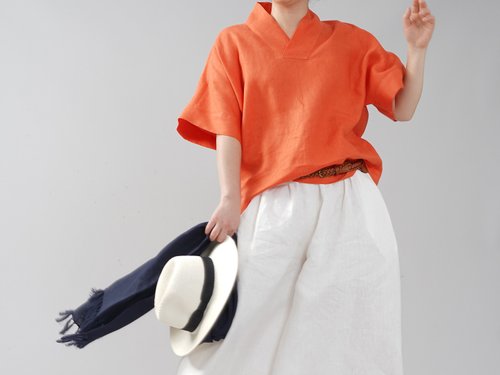 wafu. リネン100% 半袖カットソー 500x0.jpg
