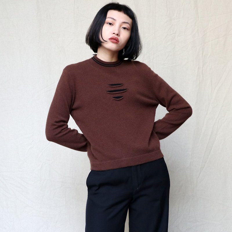 Pumpkin Vintage. Cashmere cashmere pullover premium sweater - สเวตเตอร์ผู้หญิง - ขนแกะ 