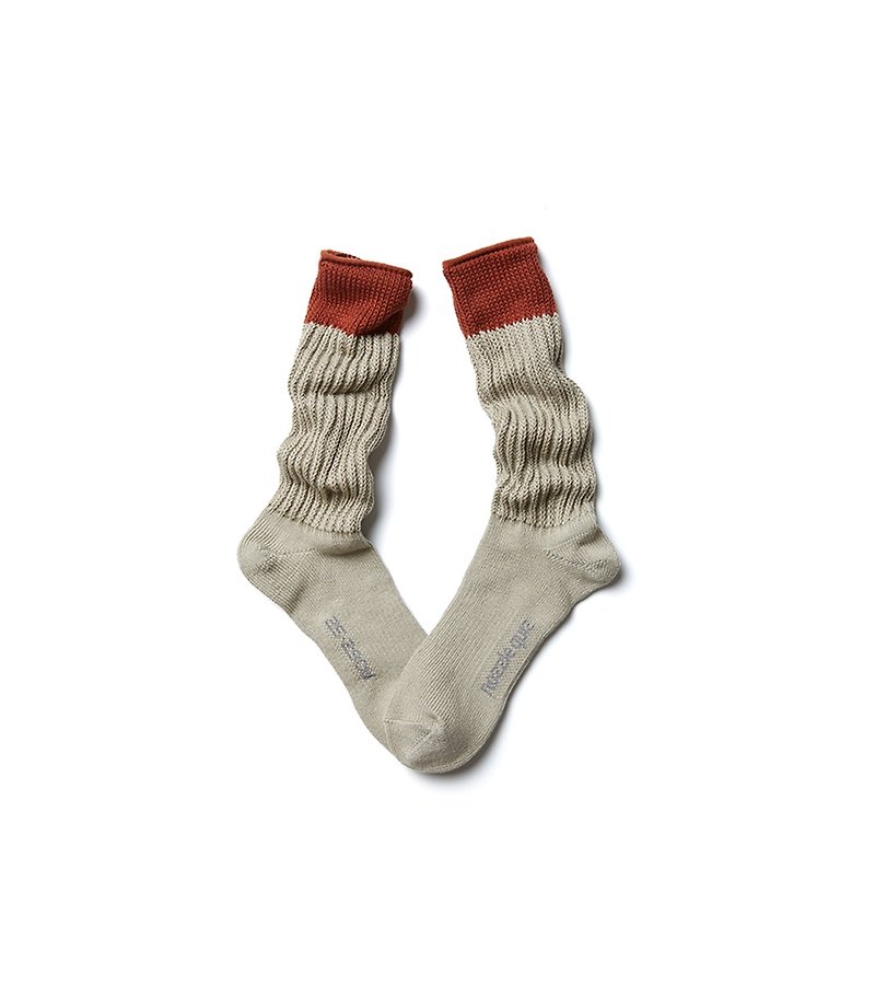 O'Maple - Essential O'Skool Crew Socks - ถุงเท้า - ผ้าฝ้าย/ผ้าลินิน สีกากี
