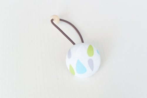 alma-handmade 手感布包釦髮束 - 水滴