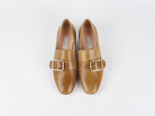 3.4cm バックル ローファーヒール - ライトサンド - ショップ HTHREE