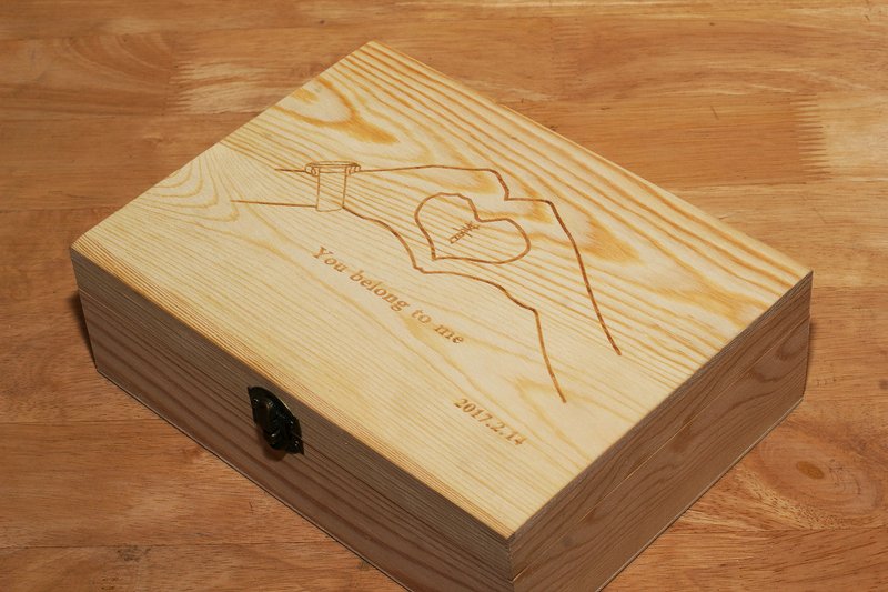 【Additional purchase】Customized wooden box pattern - Other - Wood Gold