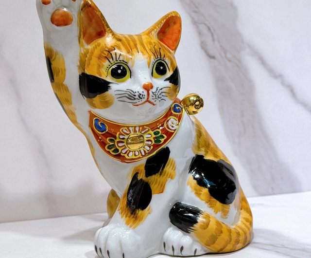 九谷焼の招き猫 | 三毛 No. 5.5 - ショップ ourlittlezoneluckycat