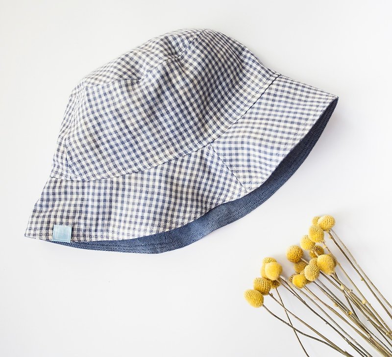 my little star organic cotton hand-made fisherman hat - หมวก - ผ้าฝ้าย/ผ้าลินิน สีน้ำเงิน