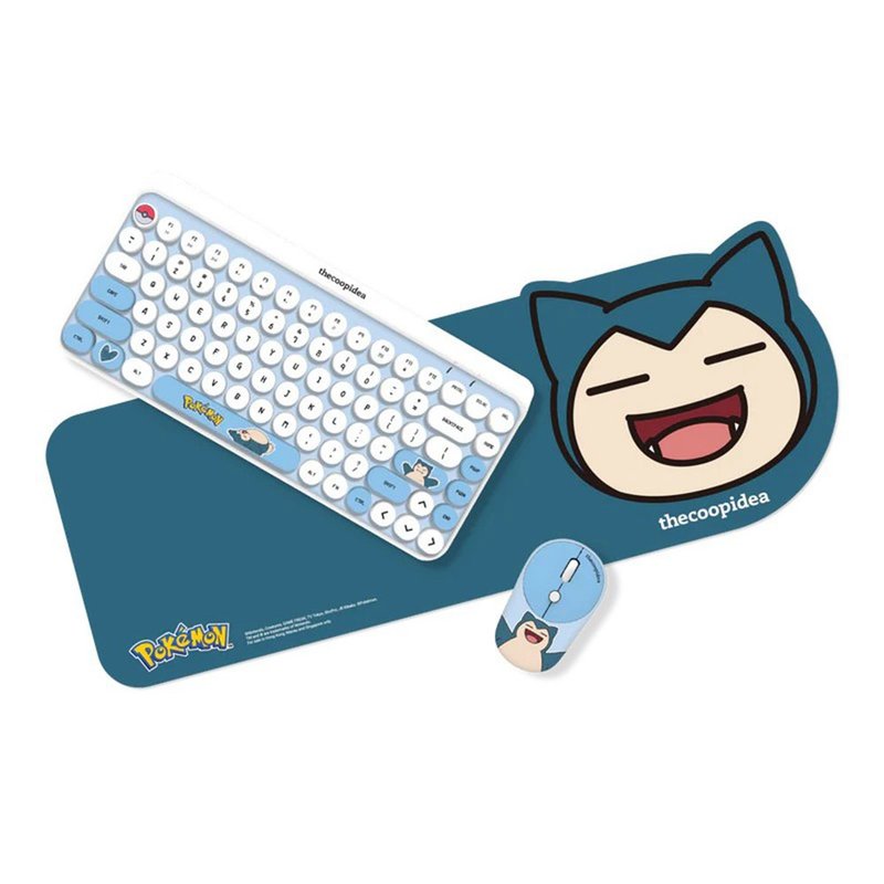 POKÉMON TAPPY Wireless Keyboard and Mouse Set Snorlax Cinnamoroll - อุปกรณ์เสริมคอมพิวเตอร์ - วัสดุอื่นๆ สีน้ำเงิน