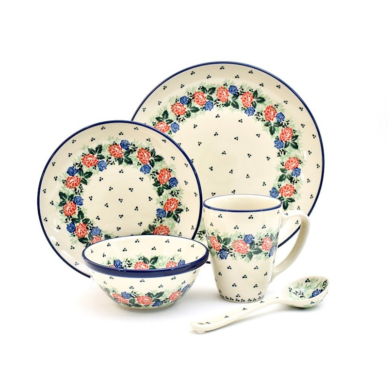 Set of 5 Polish Handmade Pottery Discs - Plates & Trays - Pottery 