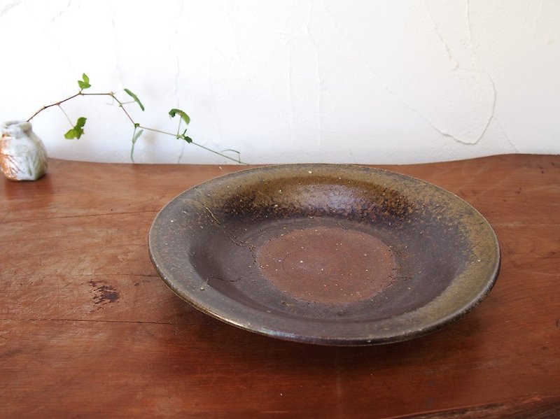 Bizen dish (about 20 cm) sr 3 - 045 - Plates & Trays - Pottery Brown