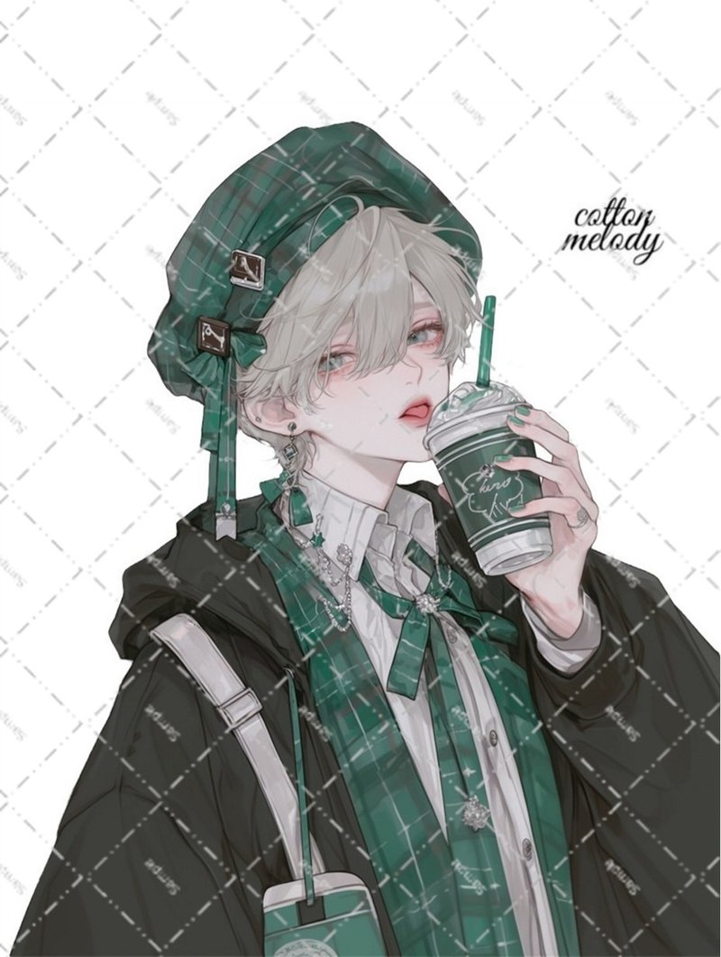 original sticker no.6626 人物ステッカー オリジナルステッカー 人物ステッカー 女の子ステッカー オリジナル人物ステッカー - 貼紙 - 紙 