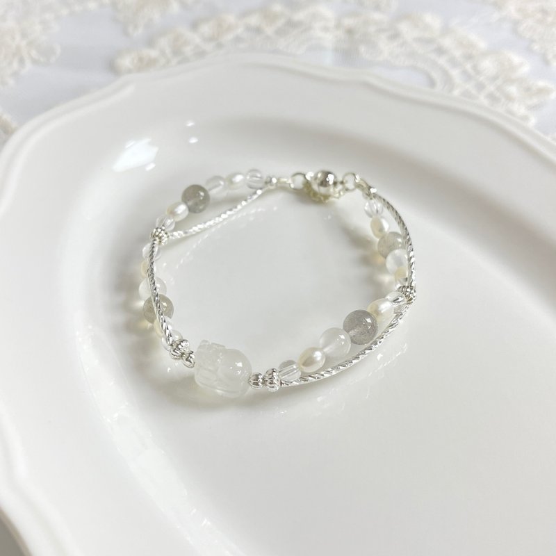 Moonlight Party | Attracting wealth, avoiding evil, keeping money, stabilizing emotions, and promoting interpersonal relationships - Bracelets - Crystal Silver