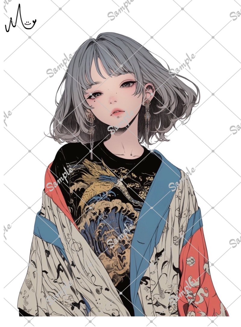 オリジナル人物ステッカー - 貼紙 - 紙 