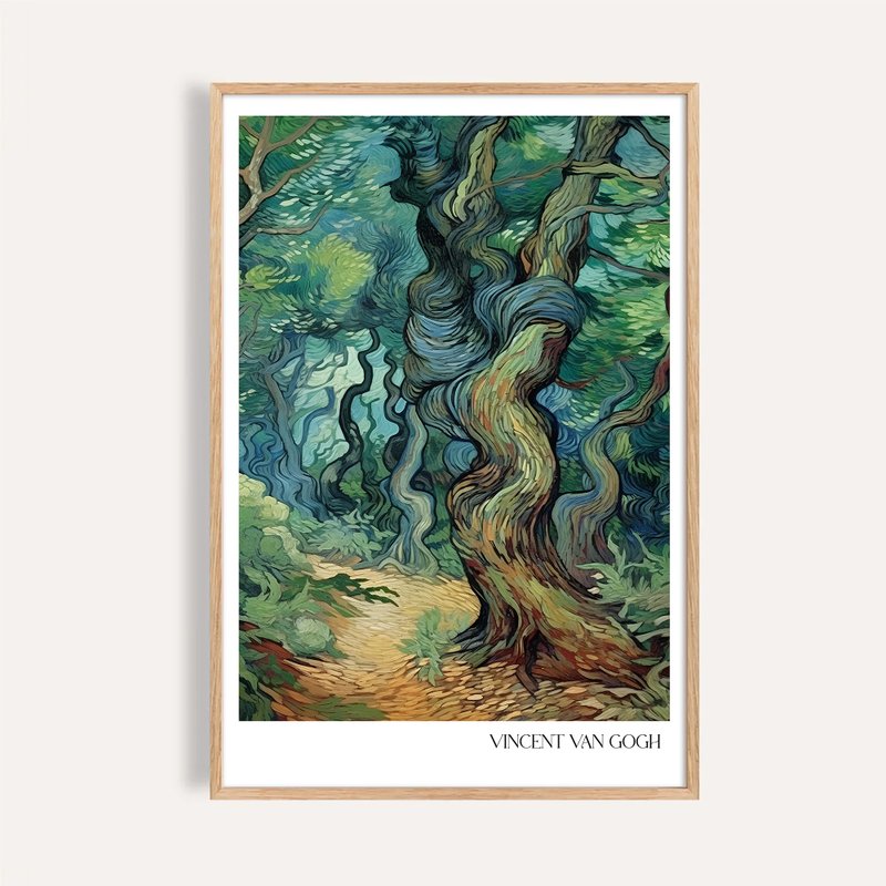 森林小徑 Twisted Forest Path / 梵谷風格藝術掛畫 畫芯 海報 - 海報/掛畫/掛布 - 紙 