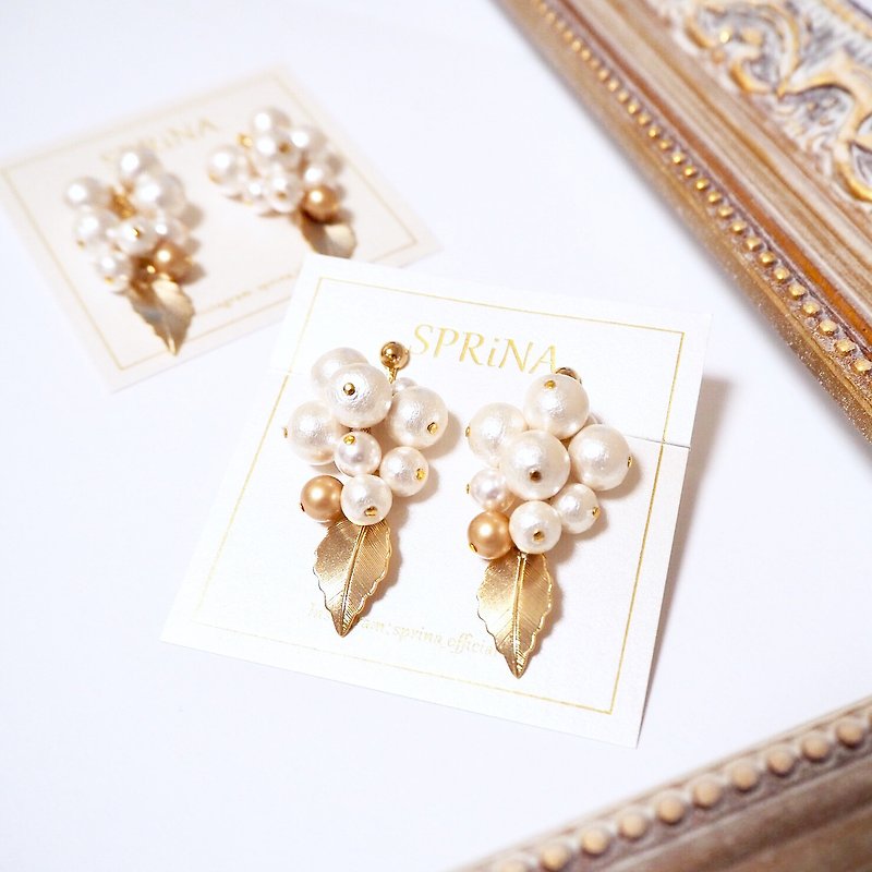 Earrings of korokoro tree nostery - Earrings & Clip-ons - Other Materials Gold